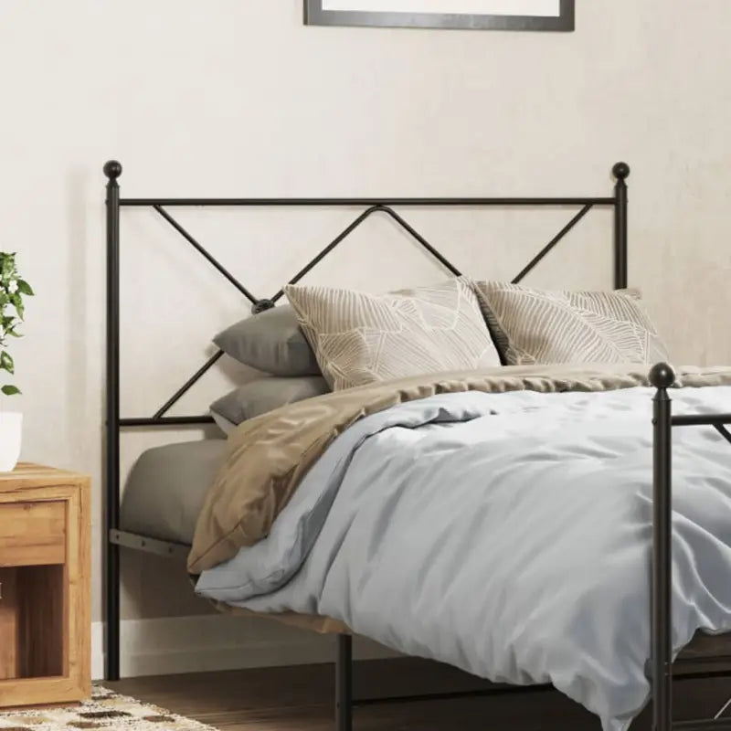 Ronde buizen hoofdbord met trendy ontwerp voor een complete slaapkamerlook - Zwart / 100 cm / 1 - Hoofdborden