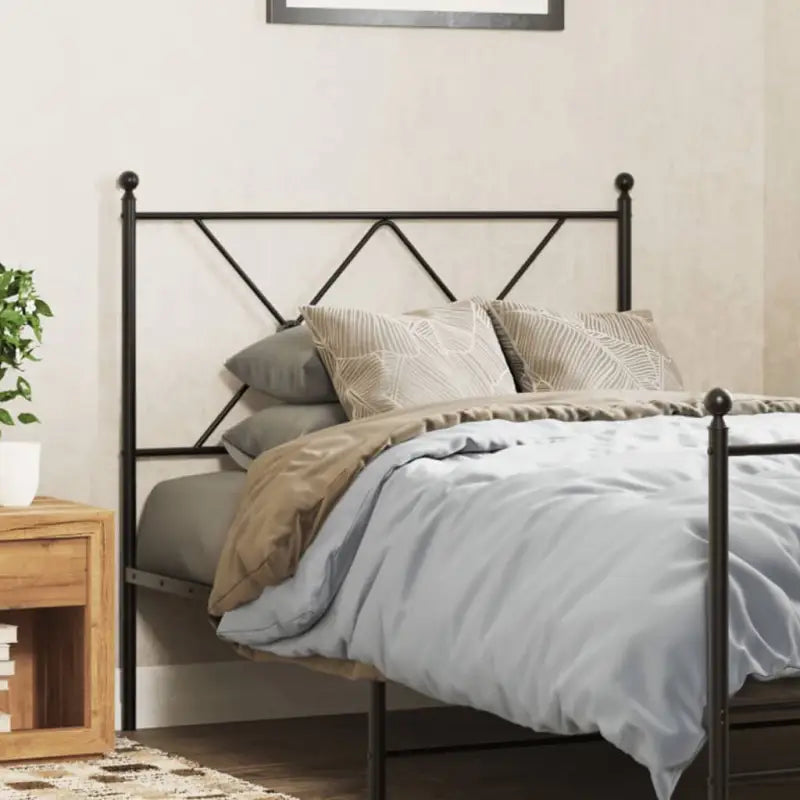 Ronde buizen hoofdbord met trendy ontwerp voor een complete slaapkamerlook - Zwart / 90 cm / 1 - Hoofdborden