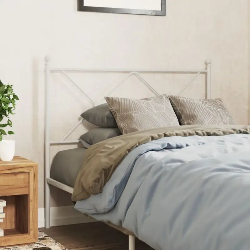 Ronde buizen hoofdbord met trendy ontwerp voor een complete slaapkamerlook - Wit / 107 cm / 1 - Hoofdborden