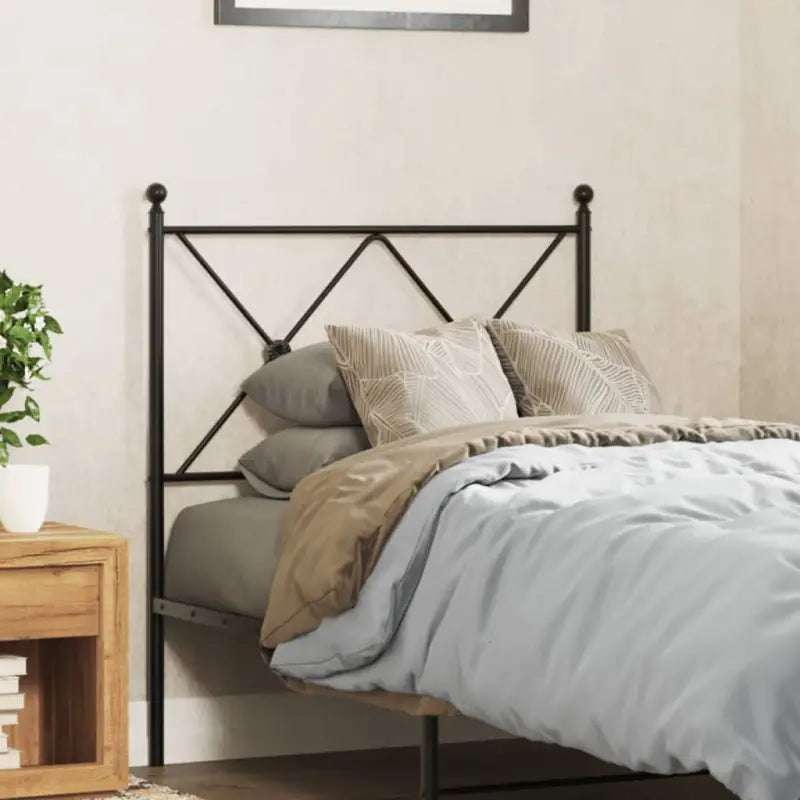 Ronde buizen hoofdbord met trendy ontwerp voor een complete slaapkamerlook - Zwart / 80 cm / 1 - Hoofdborden