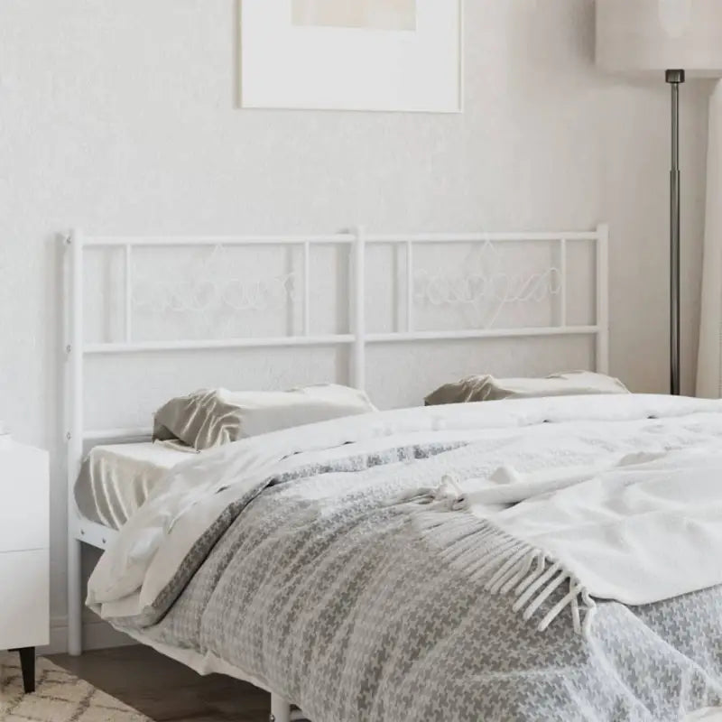 Ronde buizen hoofdbord met trendy ontwerp voor elke slaapkamer - Wit / 160 cm / 1 - Hoofdborden en voetborden