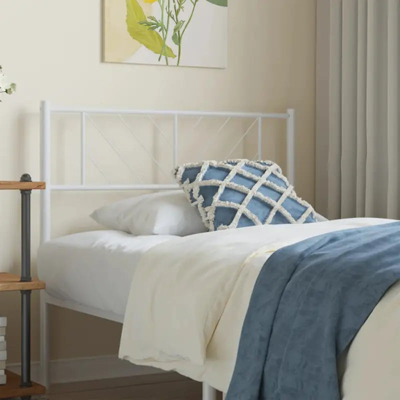 Ronde buizen hoofdbord met trendy ontwerp voor elke slaapkamer - Wit / 75 cm / 1 - Hoofdborden en voetborden