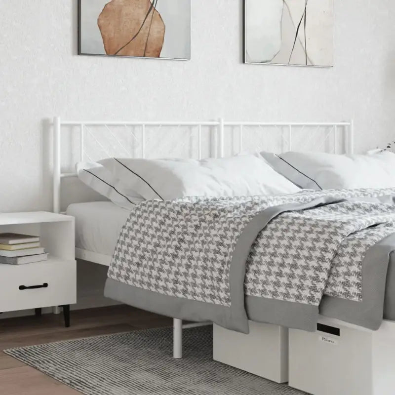 Ronde buizen hoofdbord met trendy ontwerp voor elke slaapkamer - Wit / 160 cm / 1 - Hoofdborden en voetborden