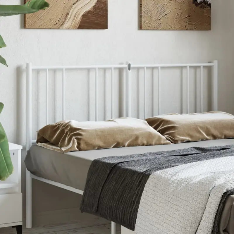 Ronde buizen hoofdbord met trendy ontwerp voor elke slaapkamer - Wit / 135 cm / 1 - Hoofdborden en voetborden