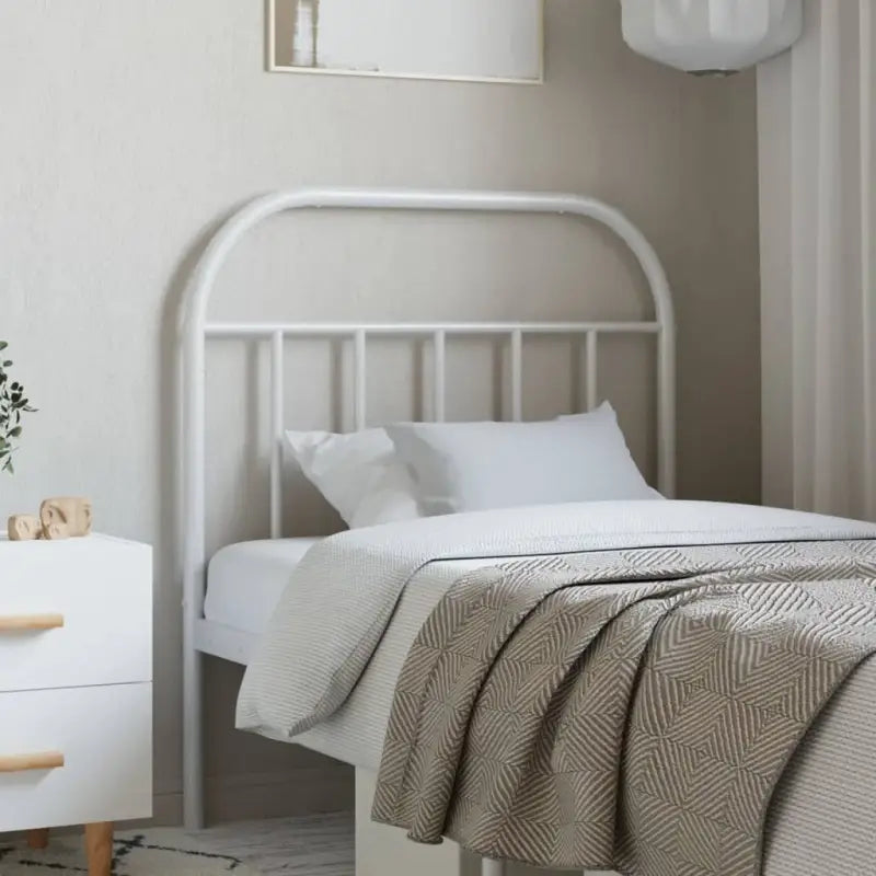 Ronde buizen hoofdbord met trendy ontwerp voor elke slaapkamer - Wit / 80 cm / 1 - Hoofdborden en voetborden