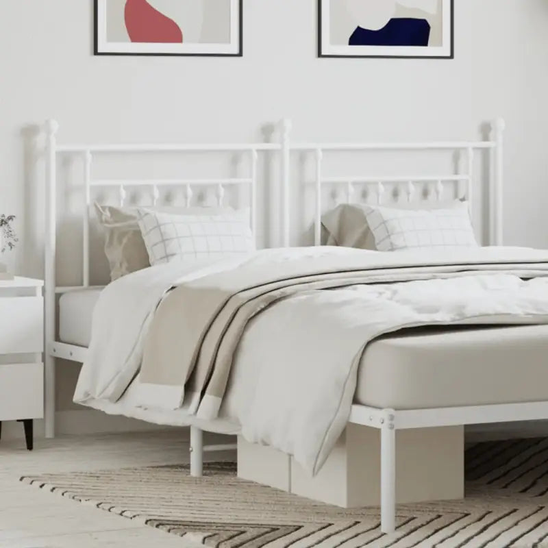 Ronde buizen hoofdbord met trendy ontwerp voor elke slaapkamer - Wit / 160 cm / 1 - Hoofdborden en voetborden
