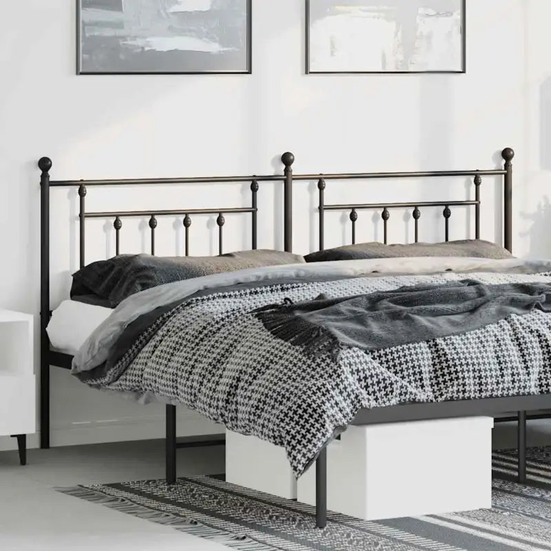 Ronde buizen hoofdbord met trendy ontwerp voor elke slaapkamer - Zwart / 180 cm / 1 - Hoofdborden en voetborden
