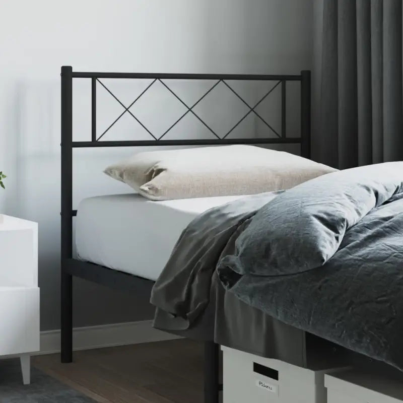 Ronde buizen hoofdbord met trendy ontwerp voor elke slaapkamer - Zwart / 90 cm / 1 - Hoofdborden en voetborden
