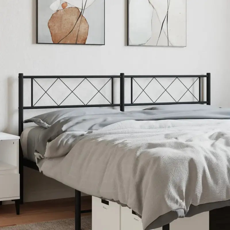 Ronde buizen hoofdbord met trendy ontwerp voor elke slaapkamer - Zwart / 150 cm / 1 - Hoofdborden en voetborden