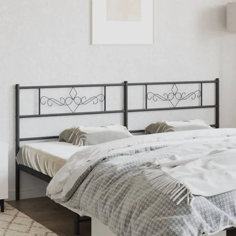 Ronde buizen hoofdbord met trendy ontwerp voor elke slaapkamer - Zwart / 180 cm / 1 - Hoofdborden en voetborden