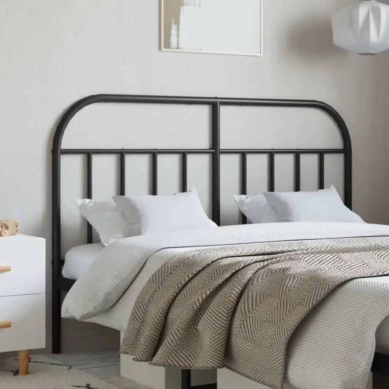 Ronde buizen hoofdbord met trendy ontwerp voor elke slaapkamer - Zwart / 140 cm / 1 - Hoofdborden en voetborden