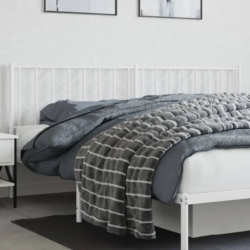 Ronde buizen hoofdbord voor een stijlvolle slaapkamer uitstraling - Wit / 193 cm / 1 - Hoofdborden en voetborden