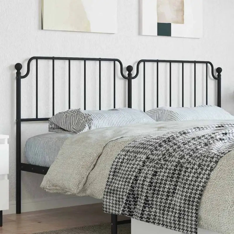 Ronde buizen hoofdbord voor een trendy en duurzame slaapkamer Look - Zwart / 180 cm / 1 - Hoofdborden en voetborden