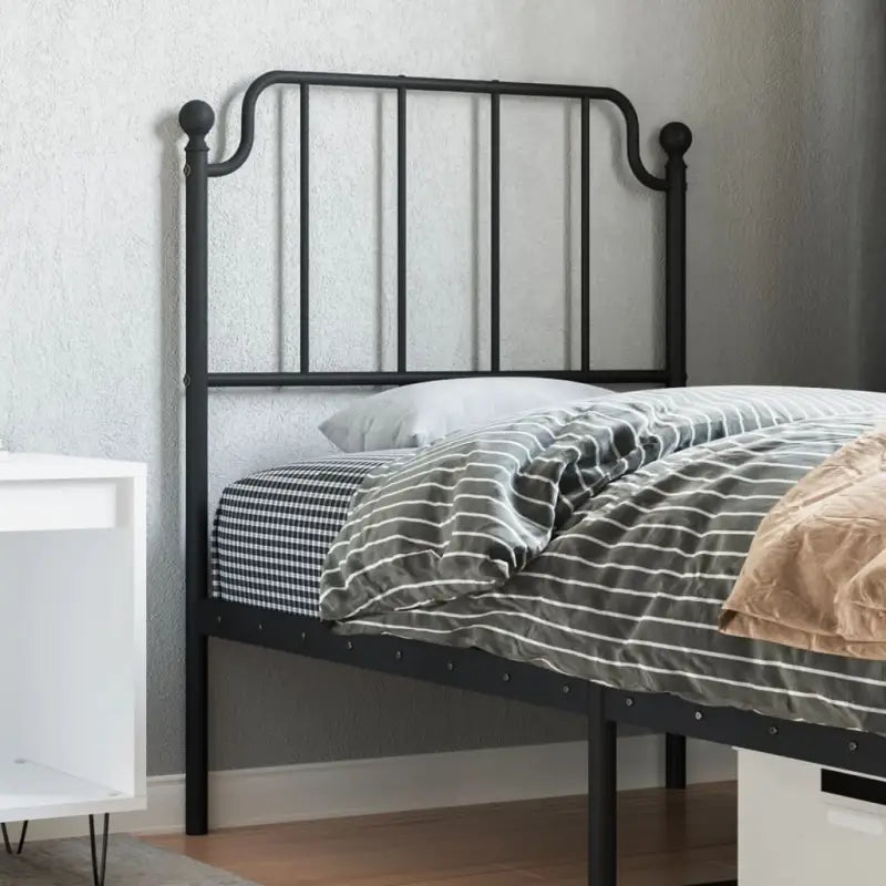 Ronde buizen hoofdbord voor een trendy en duurzame slaapkamer Look - Zwart / 80 cm / 1 - Hoofdborden en voetborden