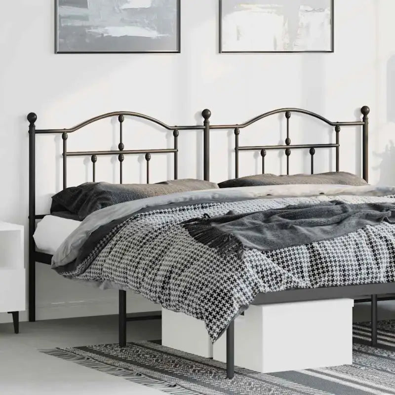Ronde buizen hoofdbord voor een trendy en stevige slaapkamer uitstraling - Zwart / 193 cm / 1 - Hoofdborden