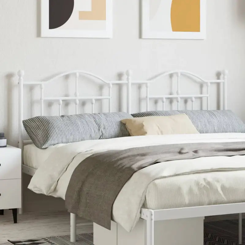 Ronde buizen hoofdbord voor een trendy en stevige slaapkamer uitstraling - Wit / 160 cm / 1 - Hoofdborden en voetborden