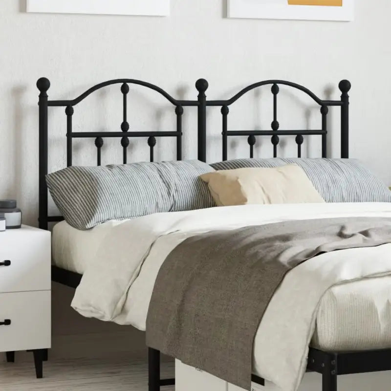 Ronde buizen hoofdbord voor een trendy en stevige slaapkamer uitstraling - Zwart / 120 cm / 1 - Hoofdborden