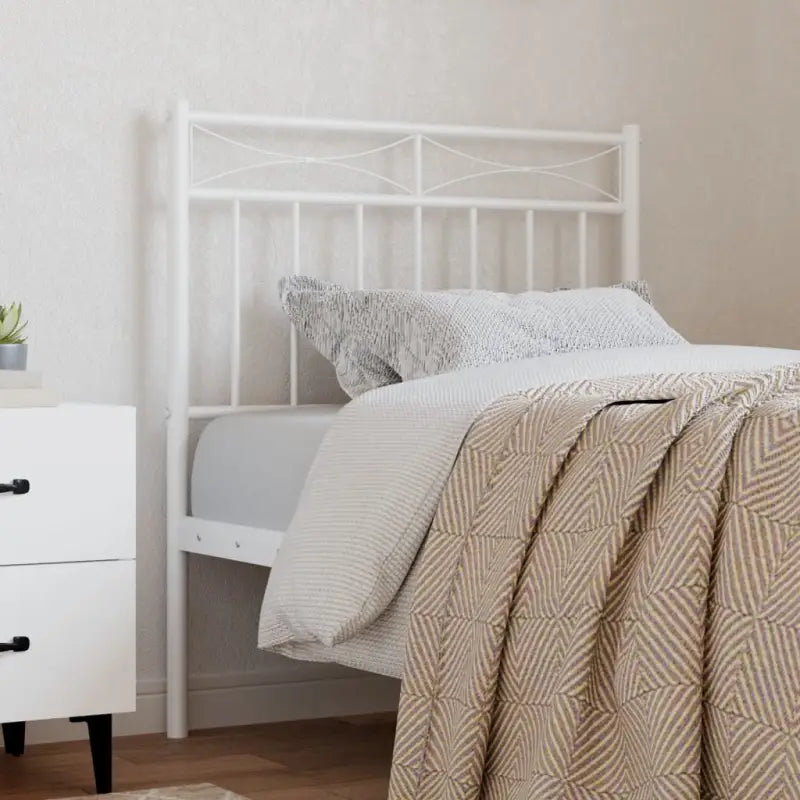 Ronde buizen houten hoofdborden voor een tijdloze slaapkamer uitstraling - Wit / 75 cm / 1 - Hoofdborden en voetborden