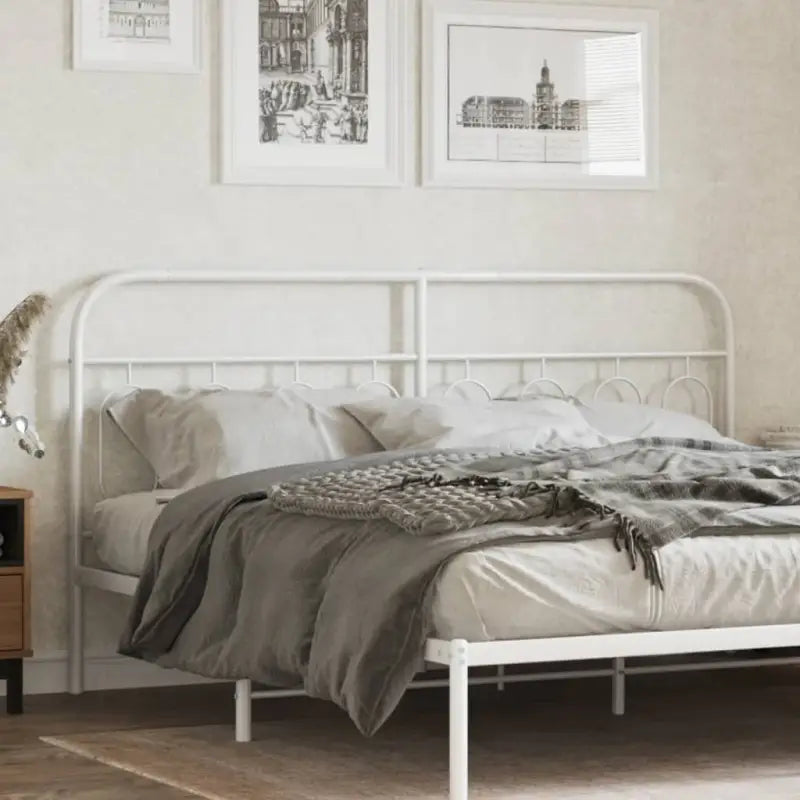 Ronde buizen voor hoofdborden en voetborden met modern design - Wit / 193 cm / 1 - Hoofdborden en voetborden