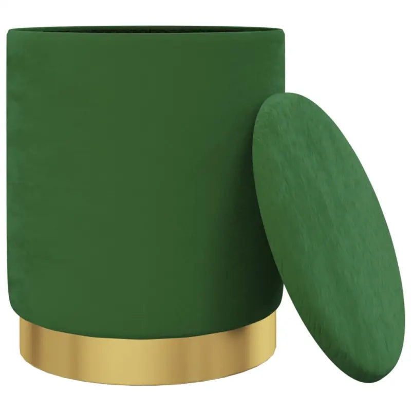 Ronde fluwelen hocker met opbergruimte voor comfortabel en praktisch gebruik - Klapstoelen & krukken