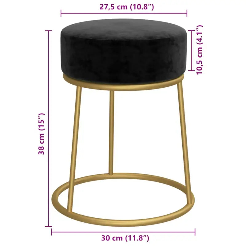Ronde fluwelen poef voor stijl en comfort - Klapstoelen & krukken