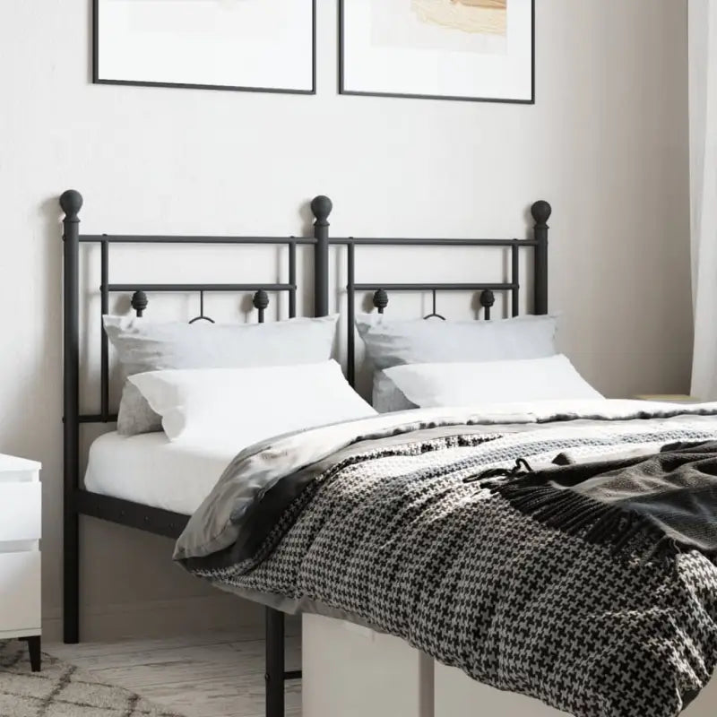 Ronded Buizen Hoofdbord voor een Strakke en Trendy Slaapkamer - Zwart / 120 cm / 1 - Hoofdborden en voetborden