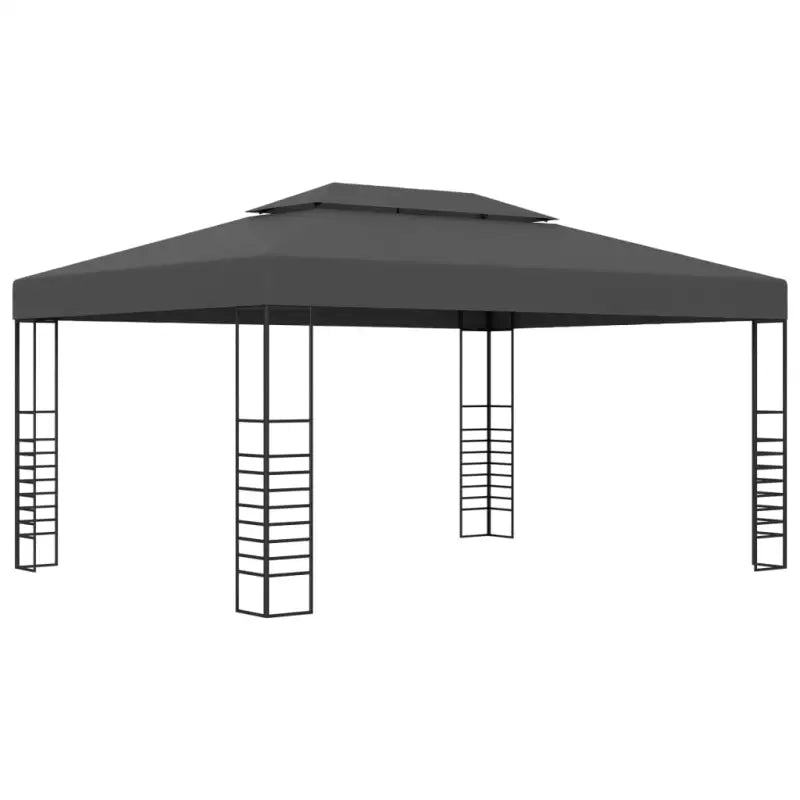 Ruime Tuinpaviljoen met vierkante details voor een stijlvolle buitenruimte - Antraciet / 3 x 4 m - Partytenten &