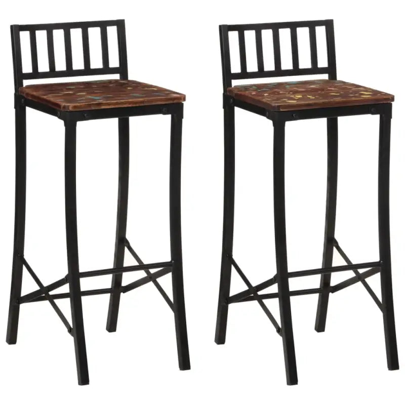 Rustieke barkrukken van massief acaciahout voor een natuurlijke uitstraling - 2 / solid wood reclaimed - Barkrukken