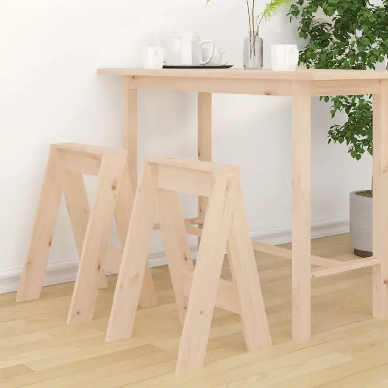 Rustieke krukken van massief grenenhout voor je interieur - Naturel / 40 x 40 x 60 cm / 2 - Klapstoelen & krukken
