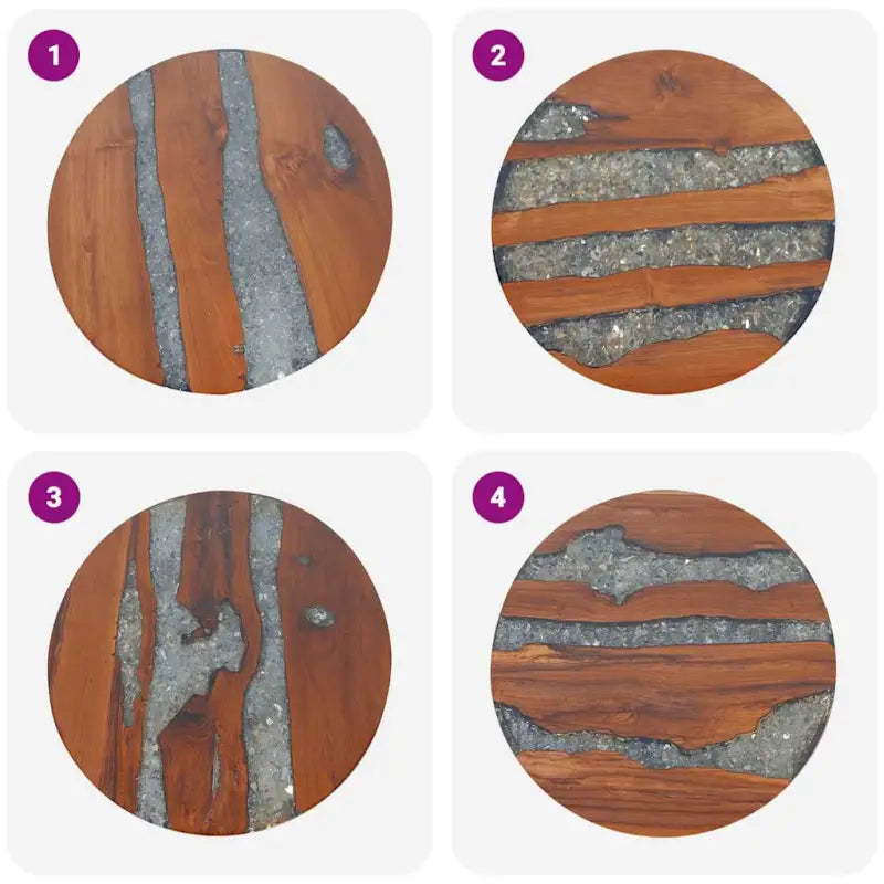 Rustieke salontafel van massief teakhout en mangohout - 60 x 40 cm / 1 - Salontafels