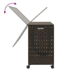 Rustieke wasmand met inklapbaar ontwerp en natuurlijke rattan textuur - Wasmanden