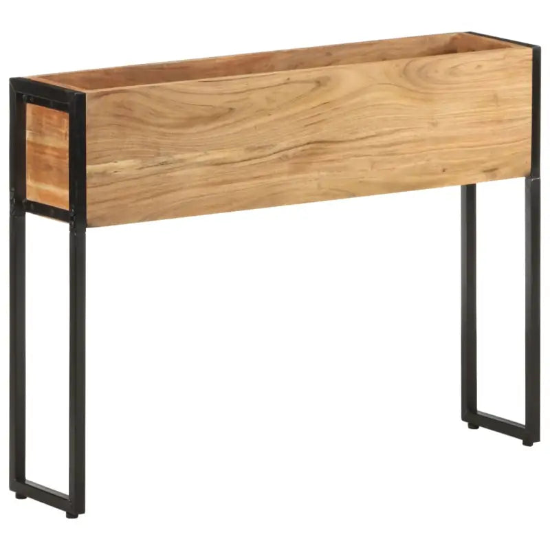 Ruwe Mangohouten plantenbak voor tuin balkon en terras - 90 x 20 x 68 cm / 1 / Massief acaciahout - Bloempotten &