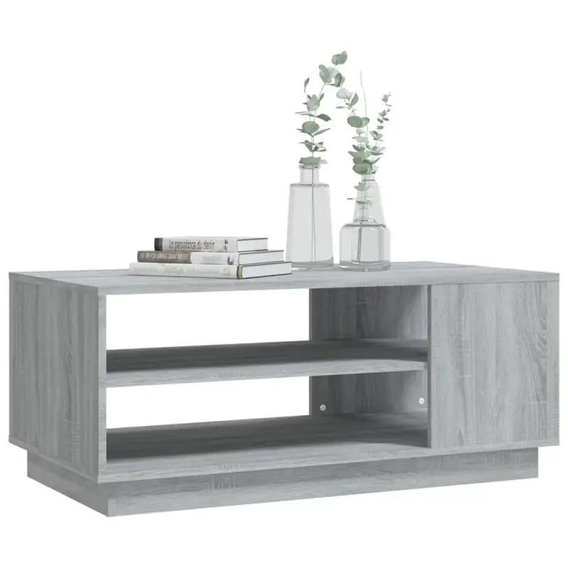 Salontafel in grijs sonoma bewerkt hout met modern ontwerp - Salontafels