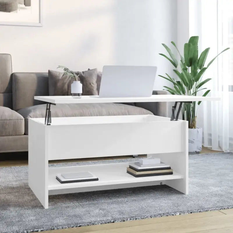 Salontafel in grijs sonoma bewerkt hout voor een verfijnde uitstraling - Wit / 80 x 50 x 41.5 cm / 1 - Salontafels