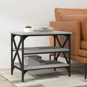 Salontafel in Grijs Sonoma met bewerkt hout voor industriële stijl - Salontafels