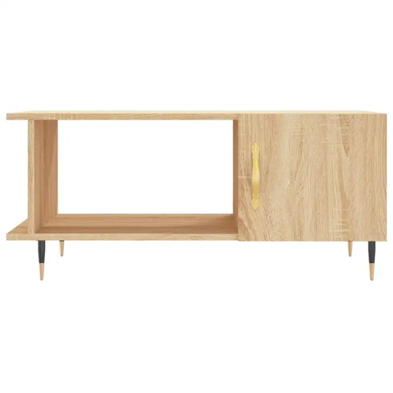 Salontafel met bewerkt hout en ijzeren poten voor een elegante woonkamer - Salontafels