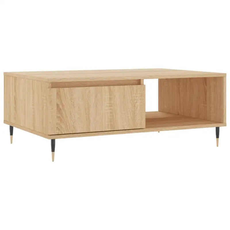 Salontafel met bewerkt hout en ijzeren poten voor stijl en functionaliteit - Salontafels