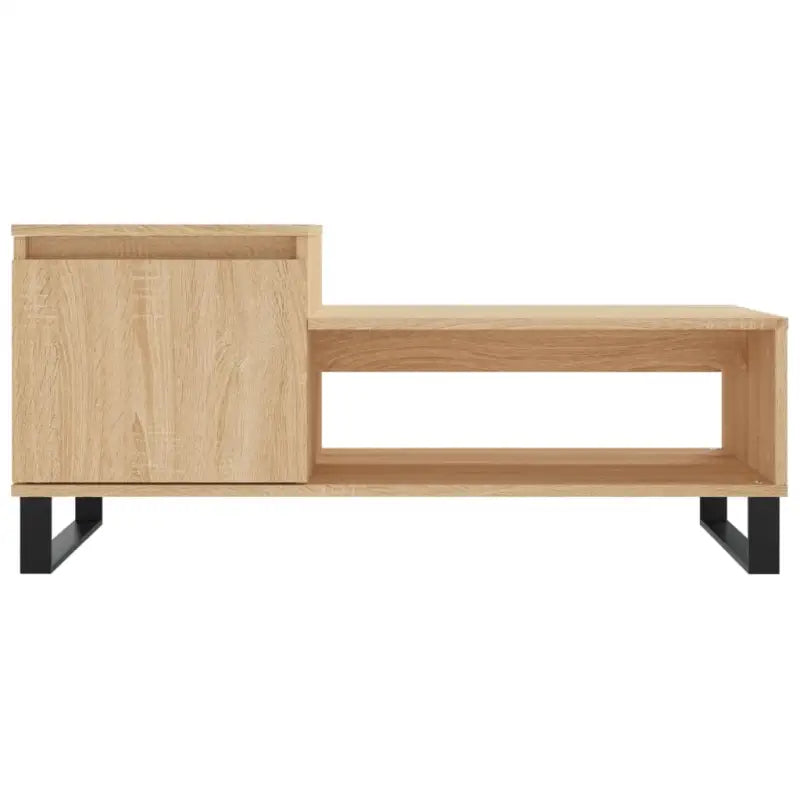 Salontafel met bewerkt hout en metalen poten voor een elegante woonkamer - Salontafels