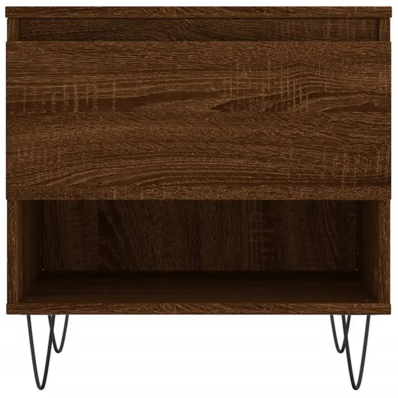 Salontafel met bewerkt hout en metalen poten voor een elegante woonkamer - Salontafels