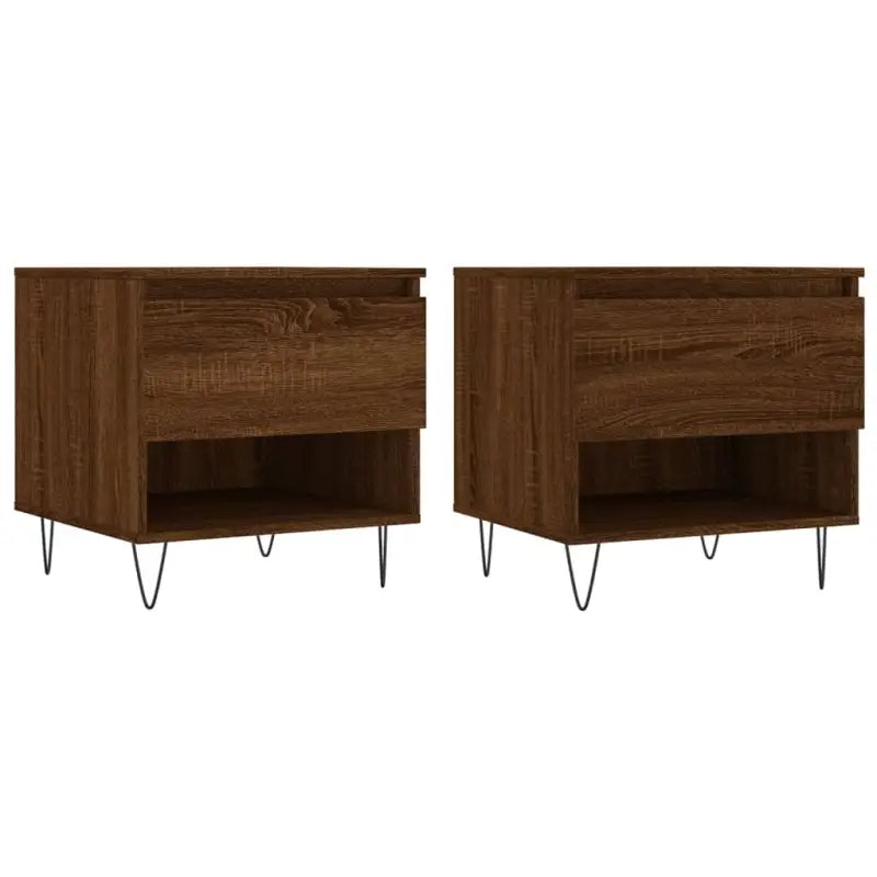 Salontafel met bewerkt hout en metalen poten voor een elegante woonkamer - Salontafels