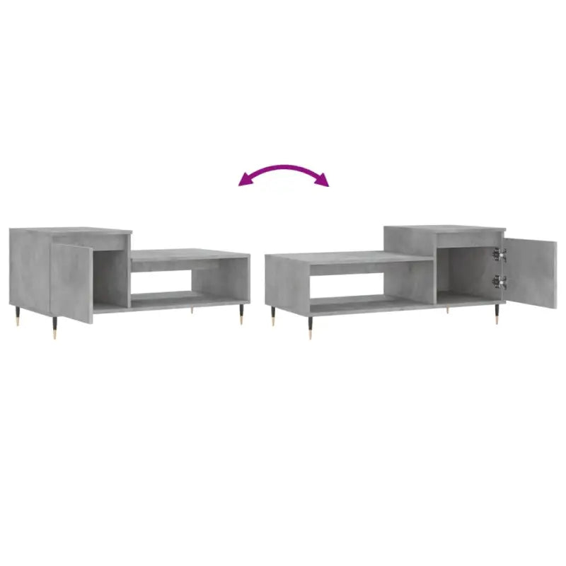 Salontafel met bewerkt hout en metalen poten voor een stijlvolle woonkamer - Salontafels