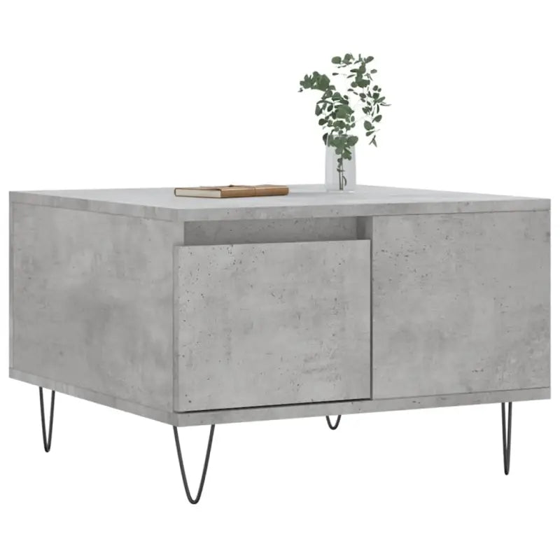 Salontafel met bewerkt hout en metalen poten voor moderne elegantie - Salontafels