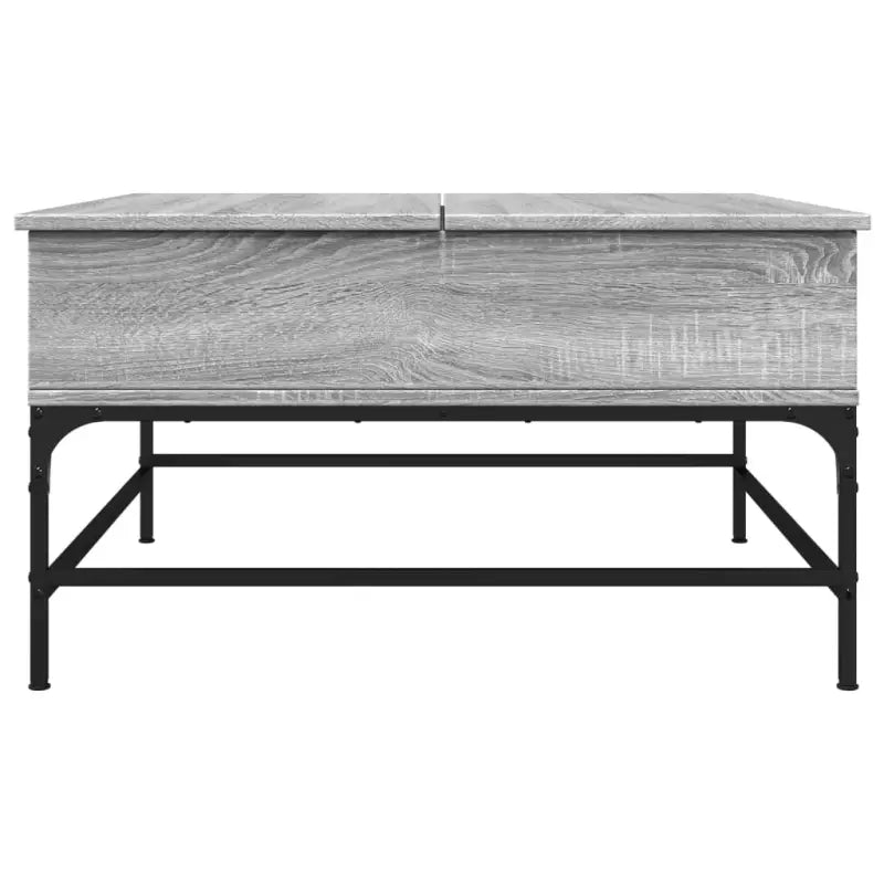 Salontafel met bewerkt hout en verstelbare poten in grijs sonoma - Salontafels