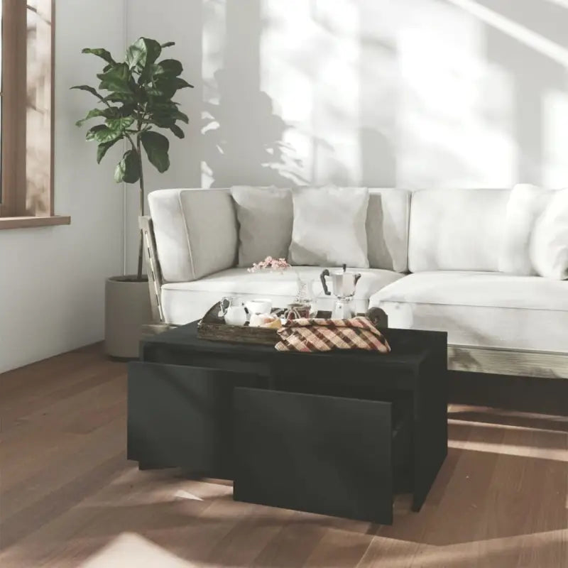 Salontafel met bewerkt hout met modern en tijdloos ontwerp - Salontafels