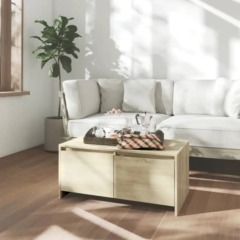Salontafel met bewerkt hout met modern en tijdloos ontwerp - Sonoma eiken / 1 - Salontafels