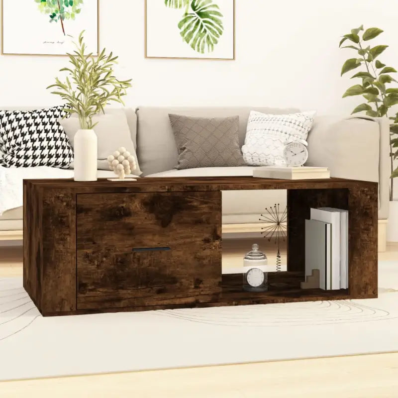 Salontafel met bewerkt hout voor een duurzame en stijlvolle woonkamer - Gerookt eiken / 1 - Salontafels