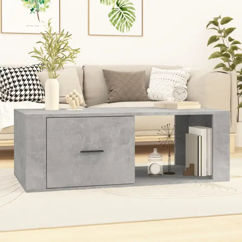 Salontafel met bewerkt hout voor een duurzame en stijlvolle woonkamer - Betongrijs / 1 - Salontafels