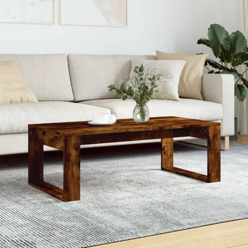 Salontafel met bewerkt hout voor elegante en stabiele woonkameraccessoire - Gerookt eiken / 1 - Salontafels