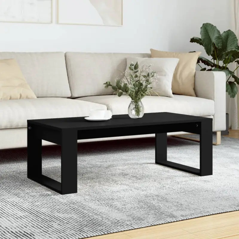 Salontafel met bewerkt hout voor elegante en stabiele woonkameraccessoire - Zwart / 1 - Salontafels