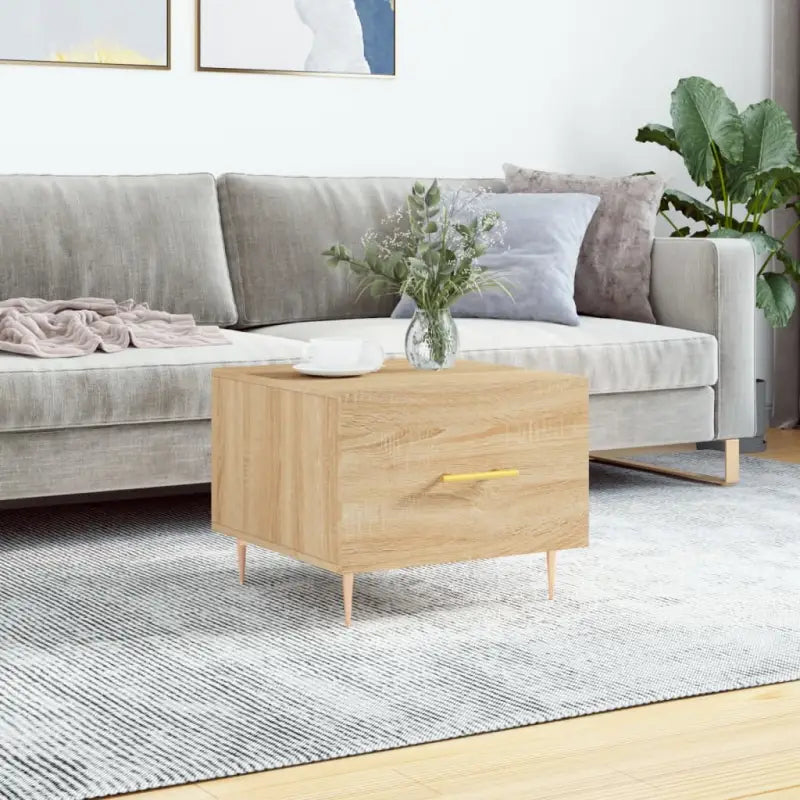 Salontafel met grijs Sonoma Eiken en ijzeren poten voor elegante woonkamer - Sonoma eiken / 1 - Salontafels